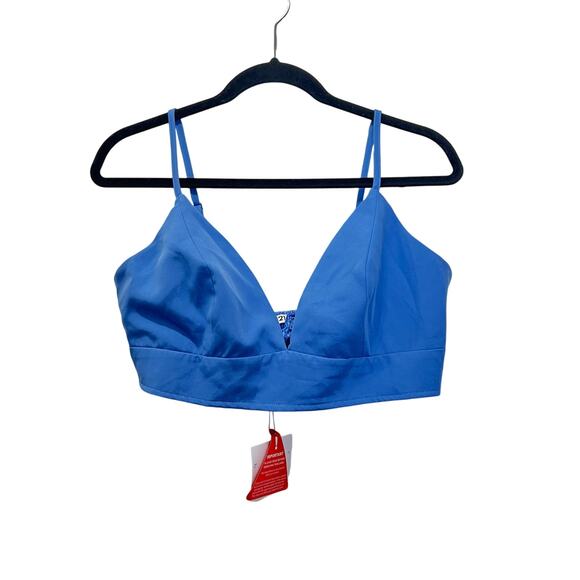 Unique 21 Blue Cropped Tank - Picture 1 of 5